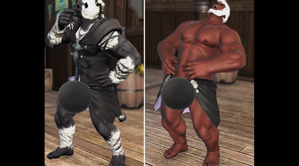 Revealing Taffeta Loincloth (Anatomically Correct hrBody) ff14 Mods