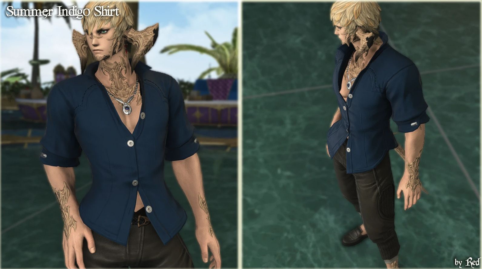 Summer Indigo Shirt (TB2.0) - ff14 Mods